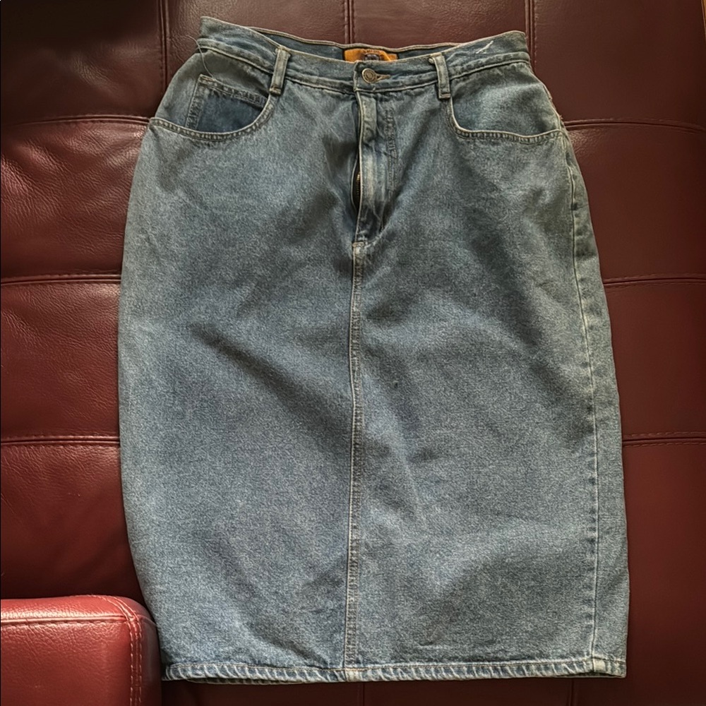 Denim Pencil Skirt